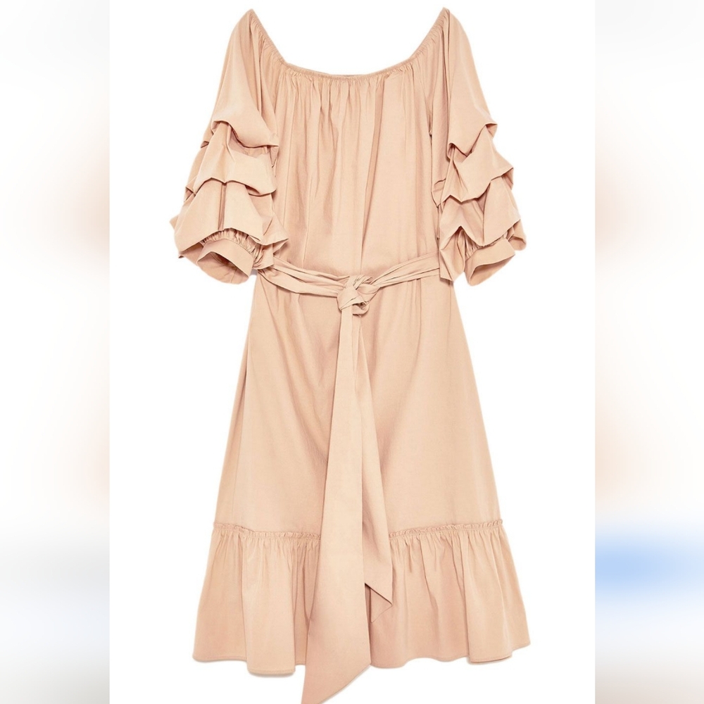 Zara off shoulder poplin dress -SM
